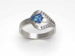 woman solitaire ring 95 Modelo de Impressão 3D