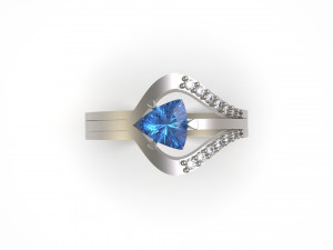 woman solitaire ring 95 Modelo de Impressão 3D