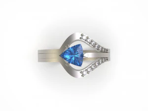 woman solitaire ring 95 3D Print Model