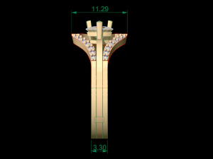 woman solitaire ring 95 3D Print Model