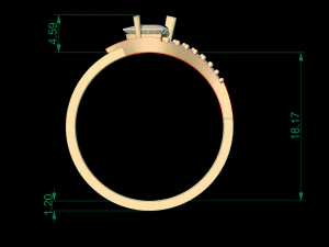 woman solitaire ring 95 3D Print Model