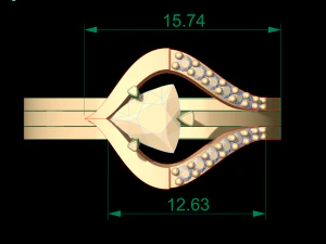 woman solitaire ring 95 3D Print Model