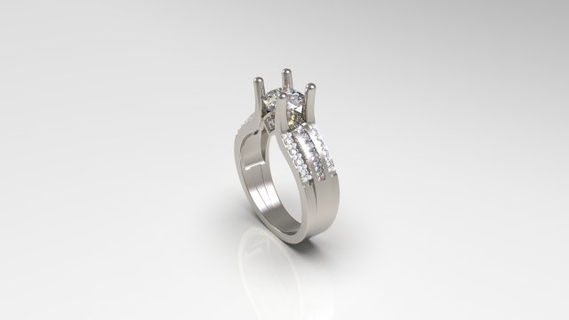 woman solitaire ring 96 3D Принт Модель .c4d .max .obj .3ds .fbx .stl .blend 