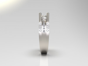 woman solitaire ring 96 3D Принт Модель