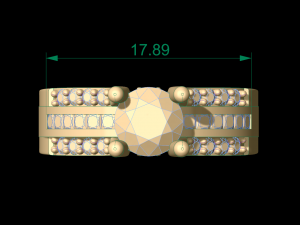 woman solitaire ring 96 3D Принт Модель