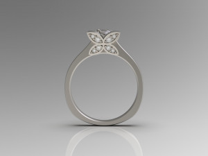 woman solitaire ring 97 Modèles 3D en vedette