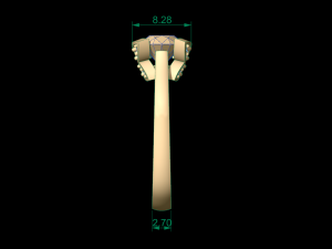 woman solitaire ring 97 Modèles 3D en vedette