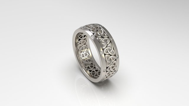 woman band ring 98 3D Принт Модель .c4d .max .obj .3ds .fbx .stl .blend 