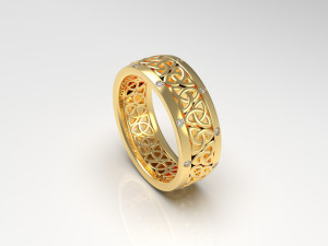 woman band ring 98 3D Принт Модель
