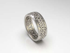 woman band ring 98 3D Принт Модель