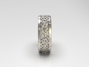 woman band ring 98 3D Принт Модель