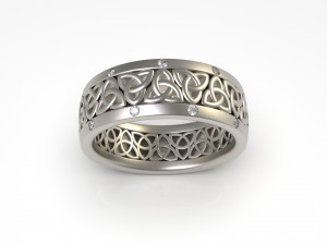 woman band ring 98 3D Принт Модель