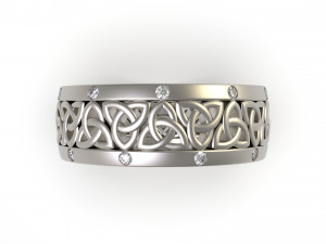 woman band ring 98 3D Принт Модель