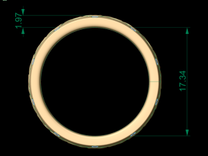 woman band ring 98 3D Принт Модель