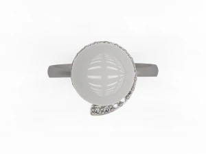 woman pearl solitaire ring 99 3D Print Model