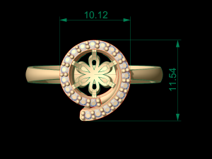 woman pearl solitaire ring 99 3D 프린트 모델