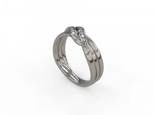 여성 밴드 반지 100 3D 프린트 모델