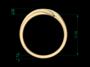 woman band ring 100 Modelo de Impressão 3D