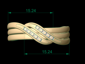 woman band ring 100 Modelo de Impressão 3D