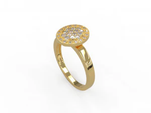 woman solitaire ring 101 3D Print Model