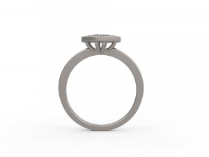 woman solitaire ring 101 3D Принт Модель