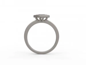woman solitaire ring 101 3D Print Model