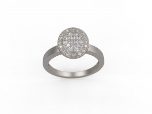 woman solitaire ring 101 3D Принт Модель