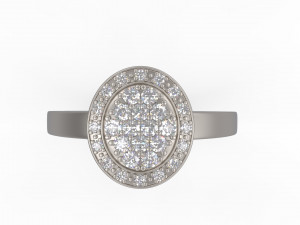 woman solitaire ring 101 3D Принт Модель