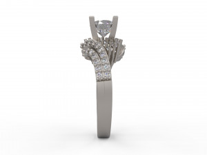 woman solitaire ring 102 Model Cetak 3D