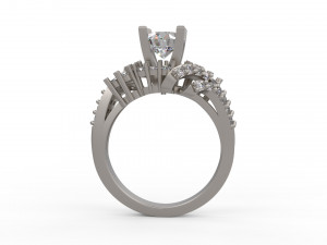 woman solitaire ring 102 Model Cetak 3D