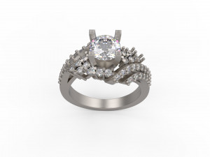 woman solitaire ring 102 Model Cetak 3D