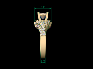 woman solitaire ring 102 Model Cetak 3D