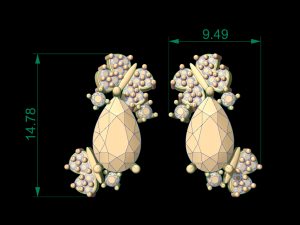 earring 38 Model Cetak 3D