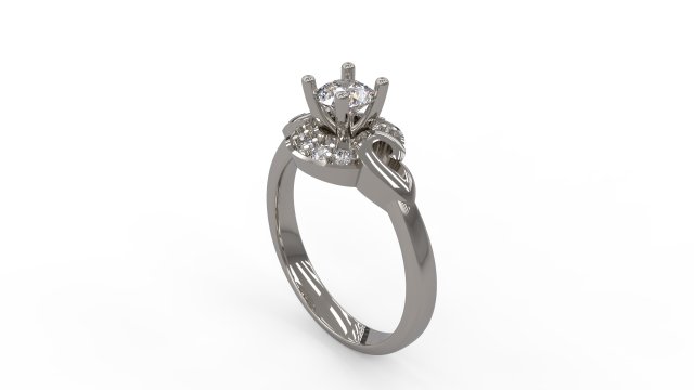 woman solitaire ring 103 3D-printmodel .c4d .max .obj .3ds .fbx .stl .blend 