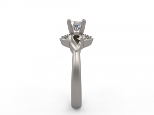 woman solitaire ring 103 3D-printmodel