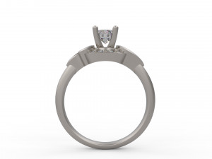 woman solitaire ring 103 3D-printmodel