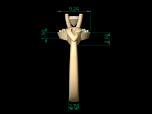 woman solitaire ring 103 3D-printmodel