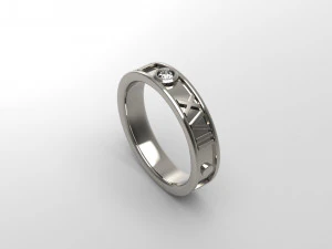 anello a fascia da uomo 27 Modello di stampa 3D