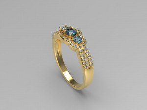 woman solitaire ring 104 3D प्रिंट मॉडल