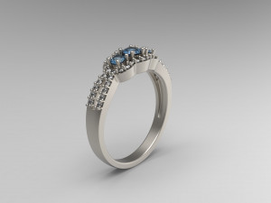 woman solitaire ring 104 3D प्रिंट मॉडल
