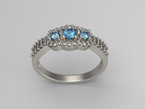 woman solitaire ring 104 3D प्रिंट मॉडल