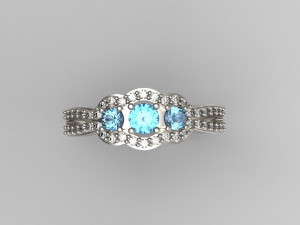 woman solitaire ring 104 3D प्रिंट मॉडल