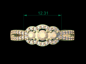 woman solitaire ring 104 3D प्रिंट मॉडल