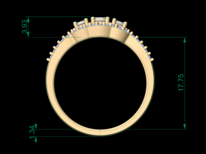 woman solitaire ring 104 3D प्रिंट मॉडल