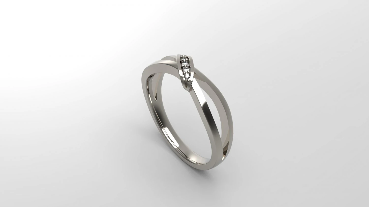 woman solitaire band ring 105 3D Print Model .c4d .max .obj .3ds .fbx .stl .blend 