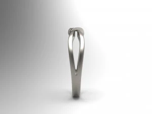 woman solitaire band ring 105 3D Print Model
