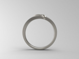 woman solitaire band ring 105 3D प्रिंट मॉडल