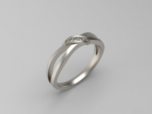 woman solitaire band ring 105 3D प्रिंट मॉडल
