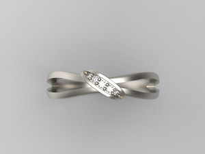woman solitaire band ring 105 3D प्रिंट मॉडल