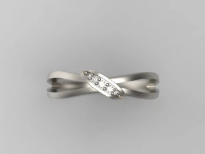 woman solitaire band ring 105 3D Print Model